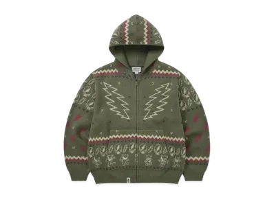 thisisneverthat GD Iconography Knit Zip Hoodie "Mud"