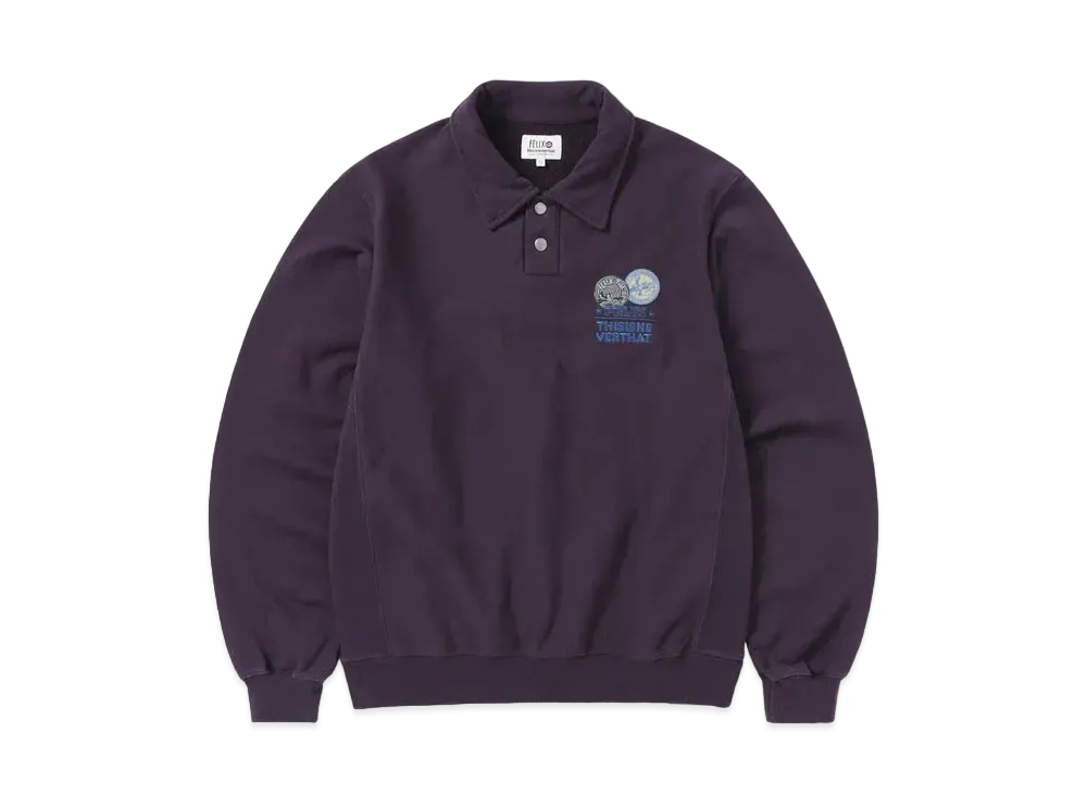 thisisneverthat TNT Felix Collar Sweatshirt "Maroon"