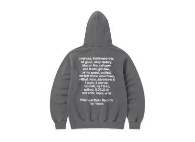 thisisneverthat Ten Years Records Hoodie "Charcoal"