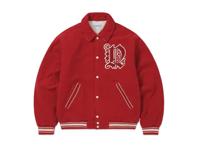 thisisneverthat Fortuna Corduroy Varsity Jacket "Red"