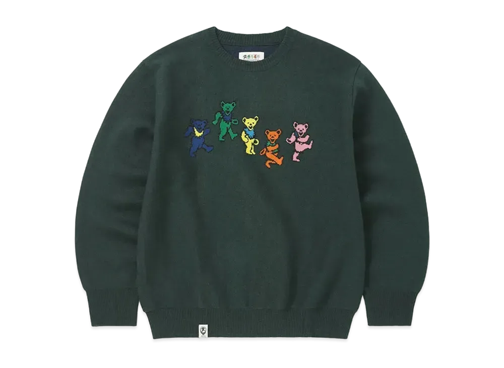 thisisneverthat GD Dancing Bears Knit Sweater "Dark Green"