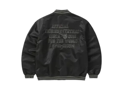 thisisneverthat Satin Varsity Jacket "Black"