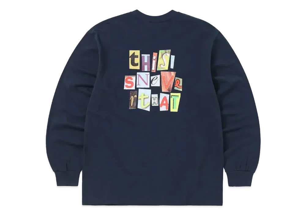thisisneverthat Cutout Letters L/S Tee "Navy"