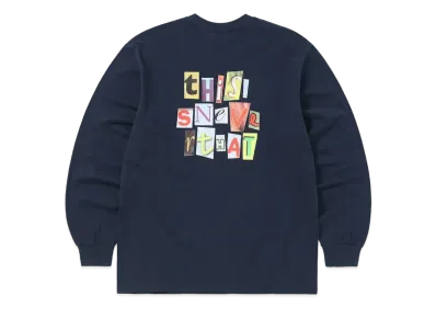 thisisneverthat Cutout Letters L/S Tee "Navy"