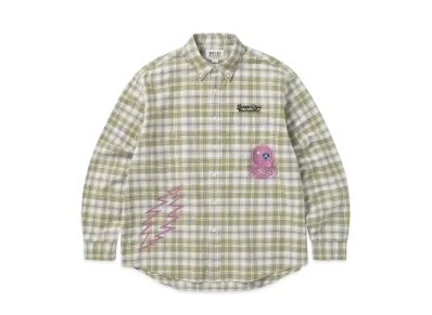 thisisneverthat GD Lightning Bear Plaid Shirt "Khaki"