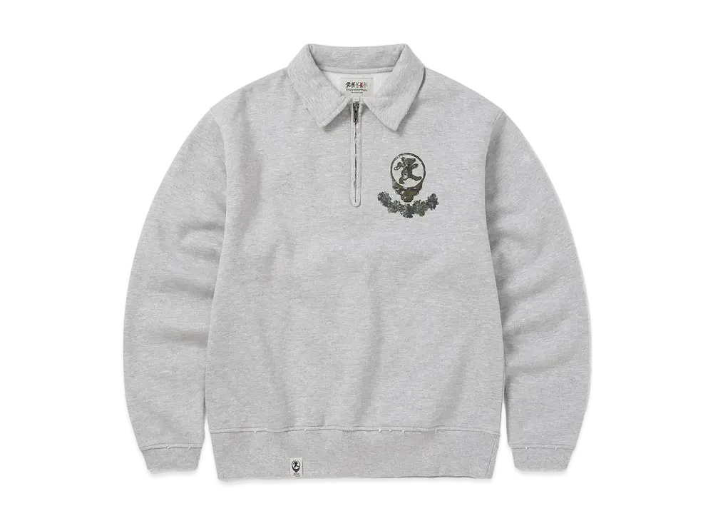 thisisneverthat GD SYF Half Zip Polo Sweatshirt "Heather Grey"