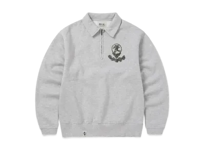 thisisneverthat GD SYF Half Zip Polo Sweatshirt "Heather Grey"