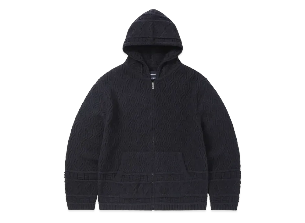 thisisneverthat Cable Knit Zip Hoodie "Navy"