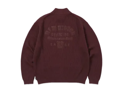 thisisneverthat New Vision Full Zip Cardigan "Burgundy"