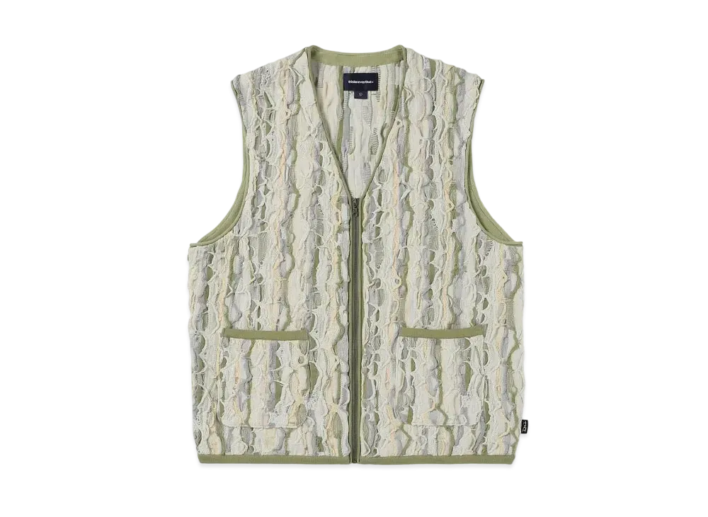 thisisneverthat 3D Cable Knit Vest "Beige"