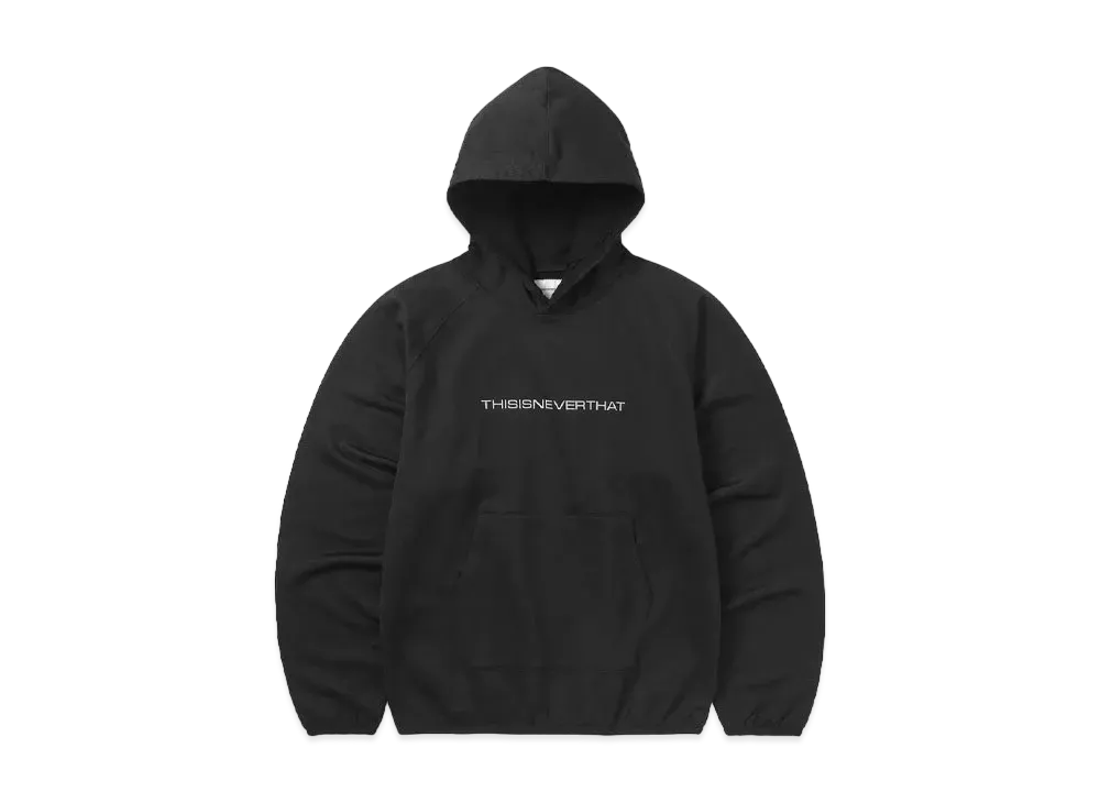 thisisneverthat Raglan Jersey Hoodie "Black"