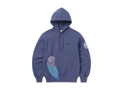 thisisneverthat Surfing Skull Hoodie "Purple Blue"