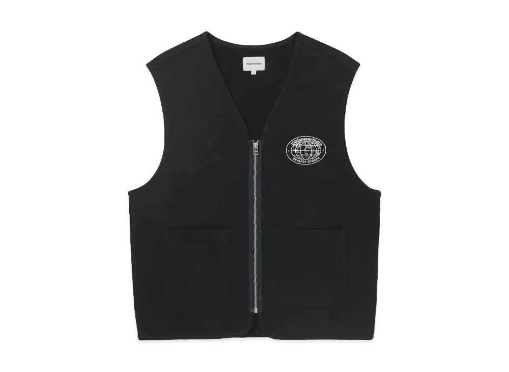 thisisneverthat Zip Sweat Vest "Black"