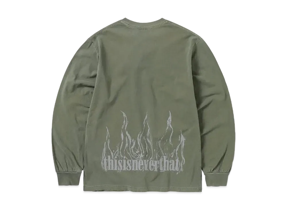 thisisneverthat Flame Onyx L/S Tee "Mud"