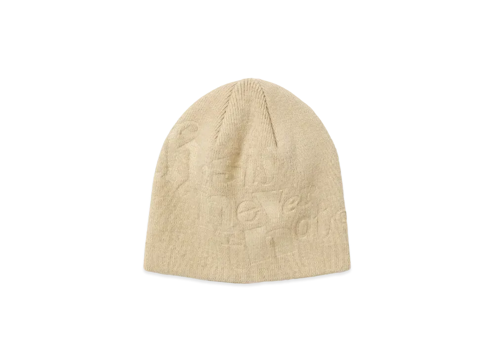 thisisneverthat Debossed No Cuff Beanie "Beige"