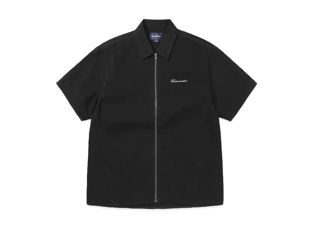 thisisneverthat Washed Denim Zip S/S Shirt "Black"