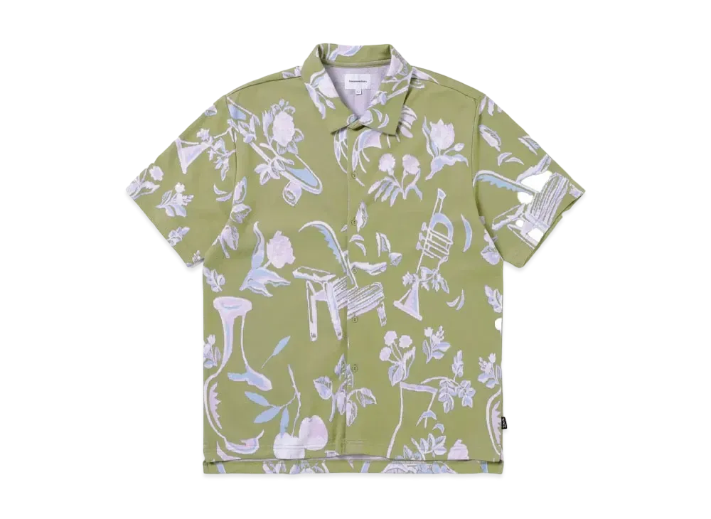 thisisneverthat Object Jacquard Button Up Top "Green"