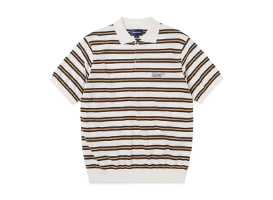 thisisneverthat Striped Knit Polo "Ivory"