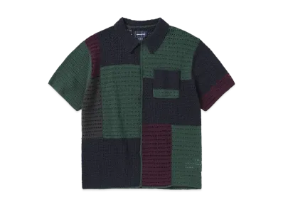 thisisneverthat Block Crochet Knit S/S Shirt "Navy"