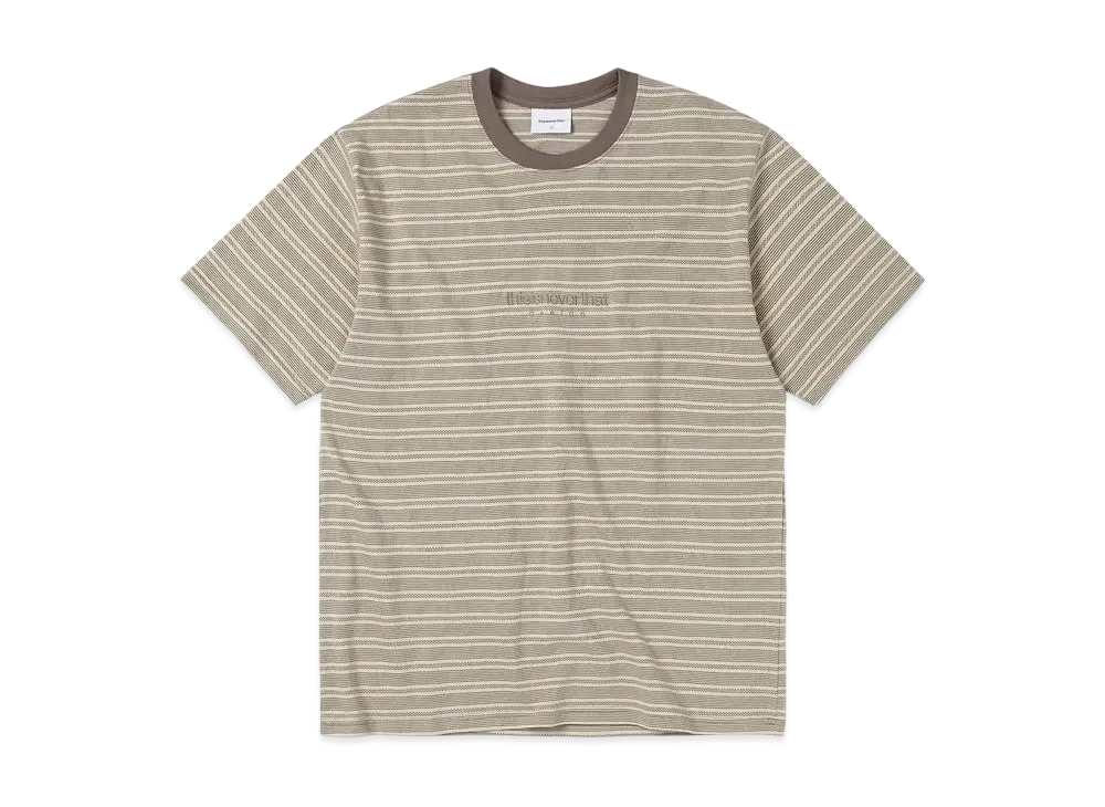thisisneverthat Micro Striped Tee "Brown"