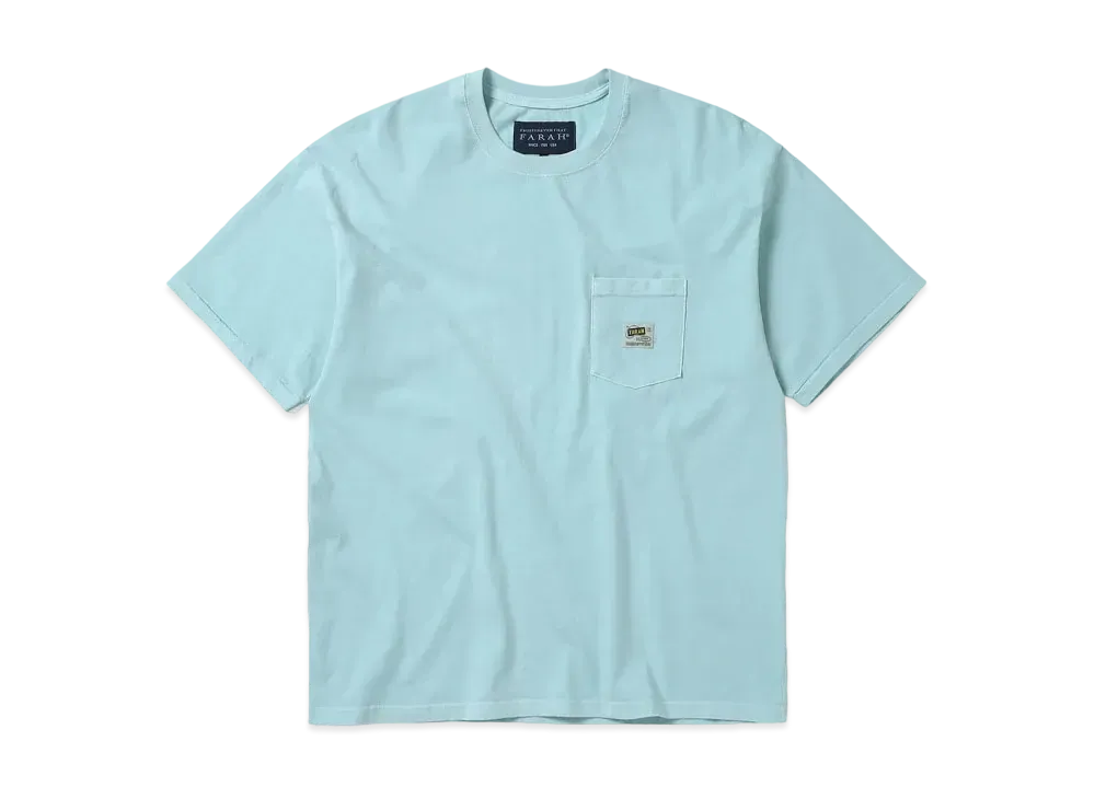 thisisneverthat x FARAH Overdyed Pocket Tee "Light Blue"