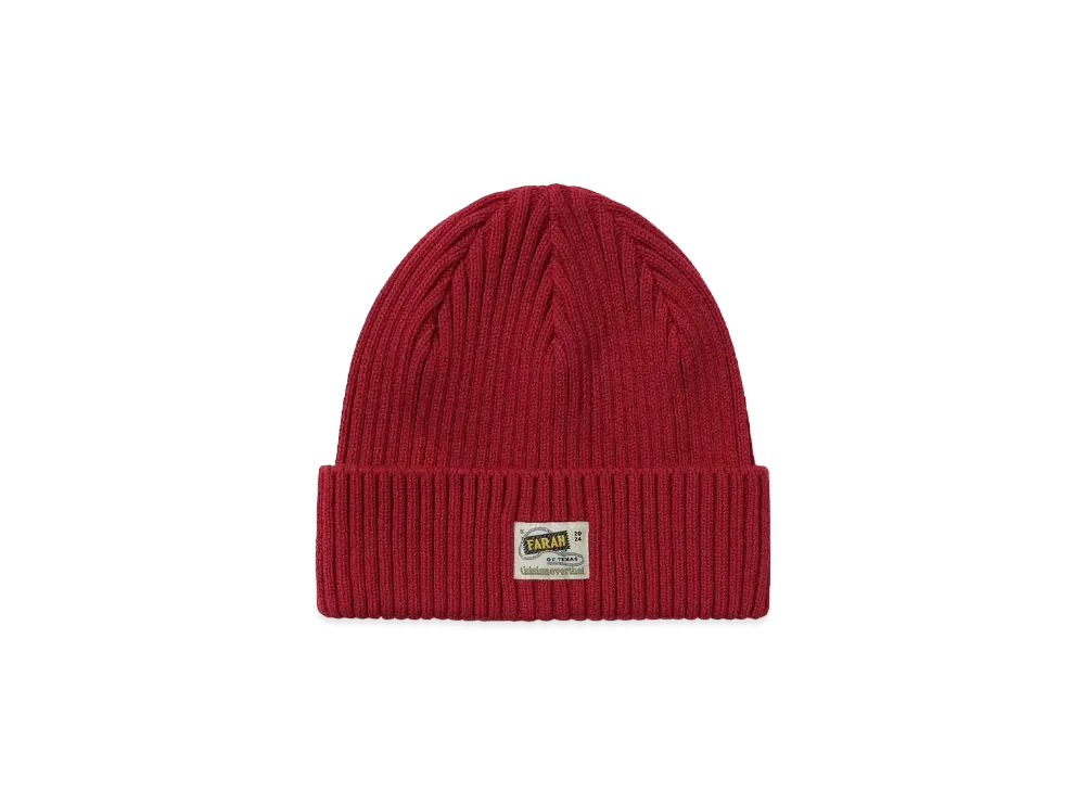 thisisneverthat x FARAH Ribbed Beanie "Cherry"