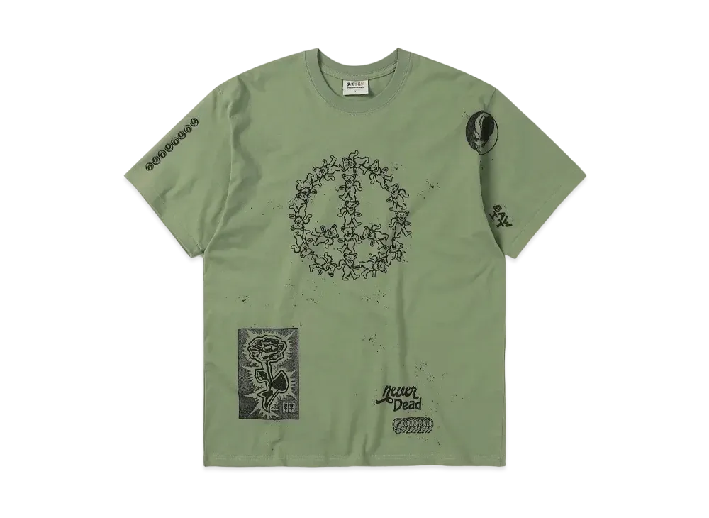 thisisneverthat x Grateful Dead Iconography Tee "Light Green"