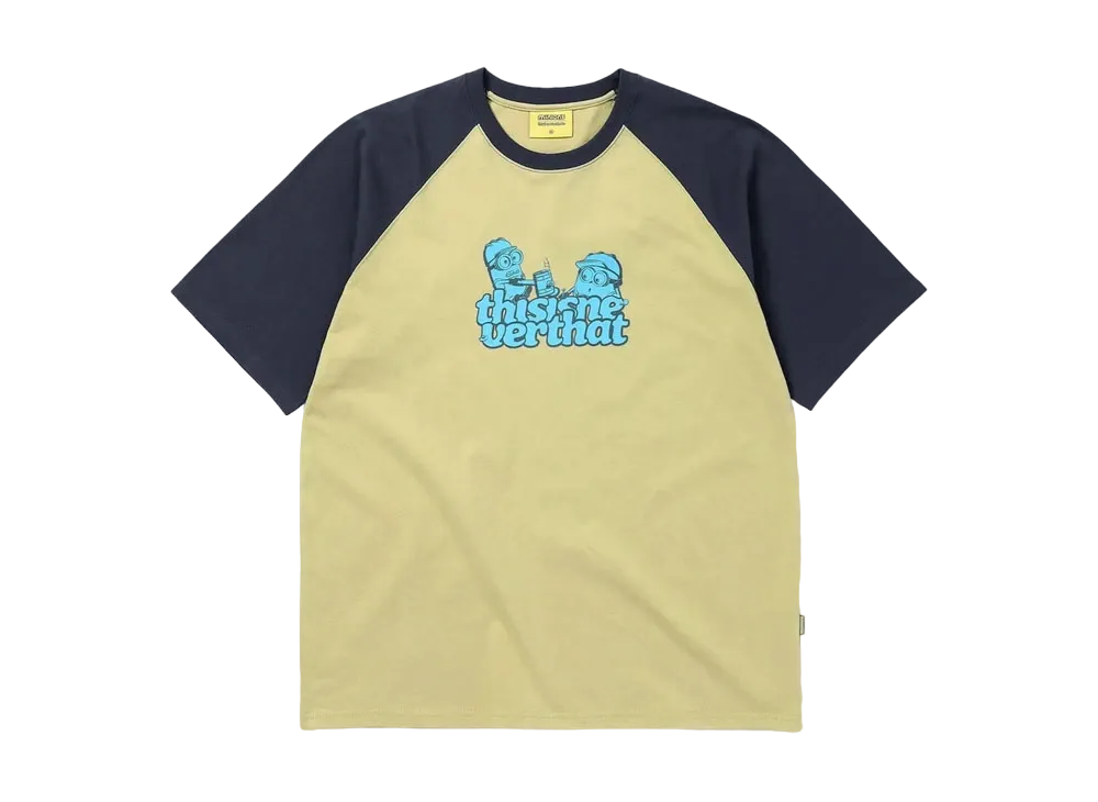 thisisneverthat x TNT MINIONS Raglan Tee "Mustard"