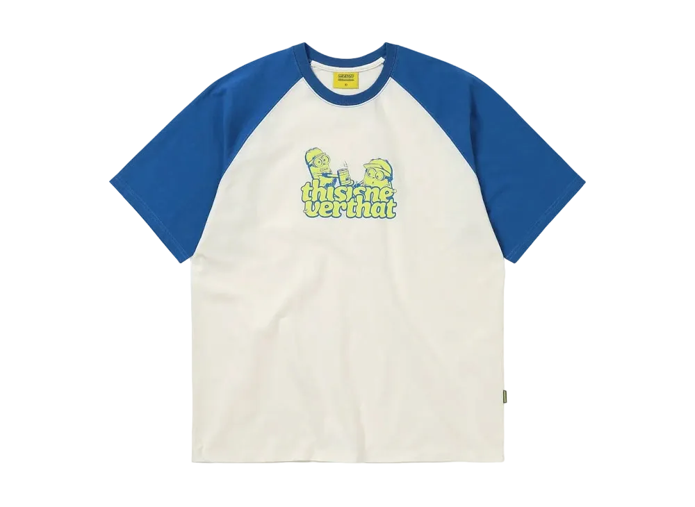 thisisneverthat x TNT MINIONS Raglan Tee "White"
