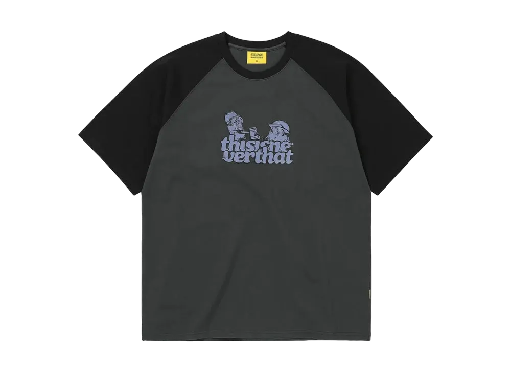 thisisneverthat x TNT MINIONS Raglan Tee "Dark Grey"