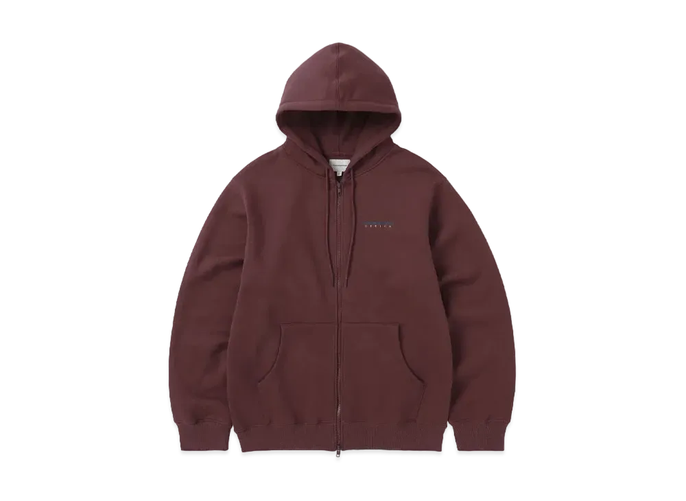 thisisneverthat DSN-Logo Zip Up Hoodie "Burgundy"