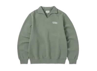 thisisneverthat Open Collar Sweatshirt "Light Olive"