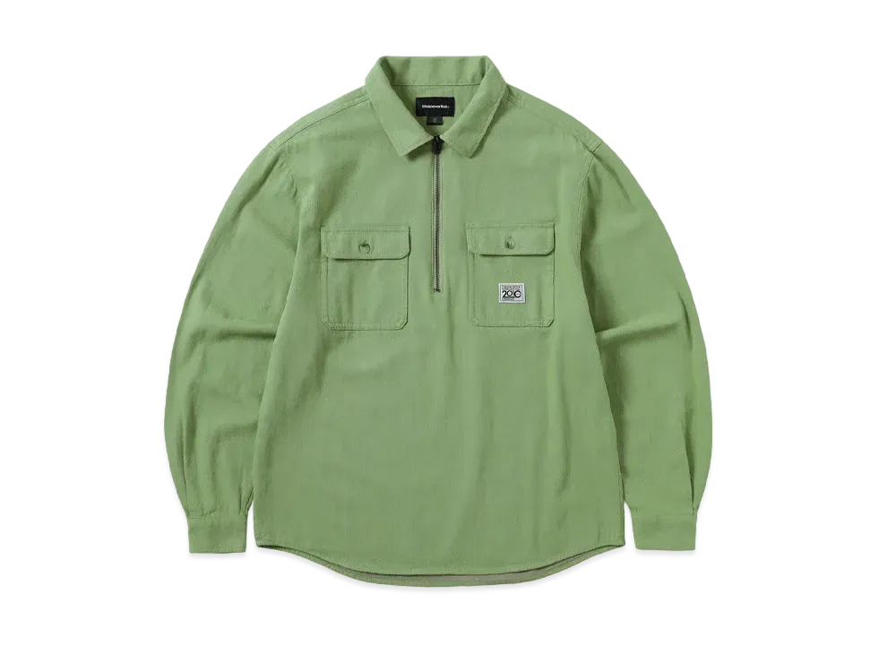 thisisneverthat Half Zip Shirt "Green"