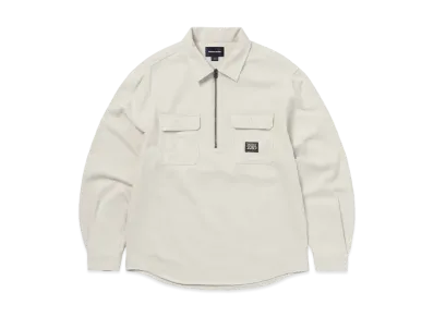 thisisneverthat Half Zip Shirt "Ivory"
