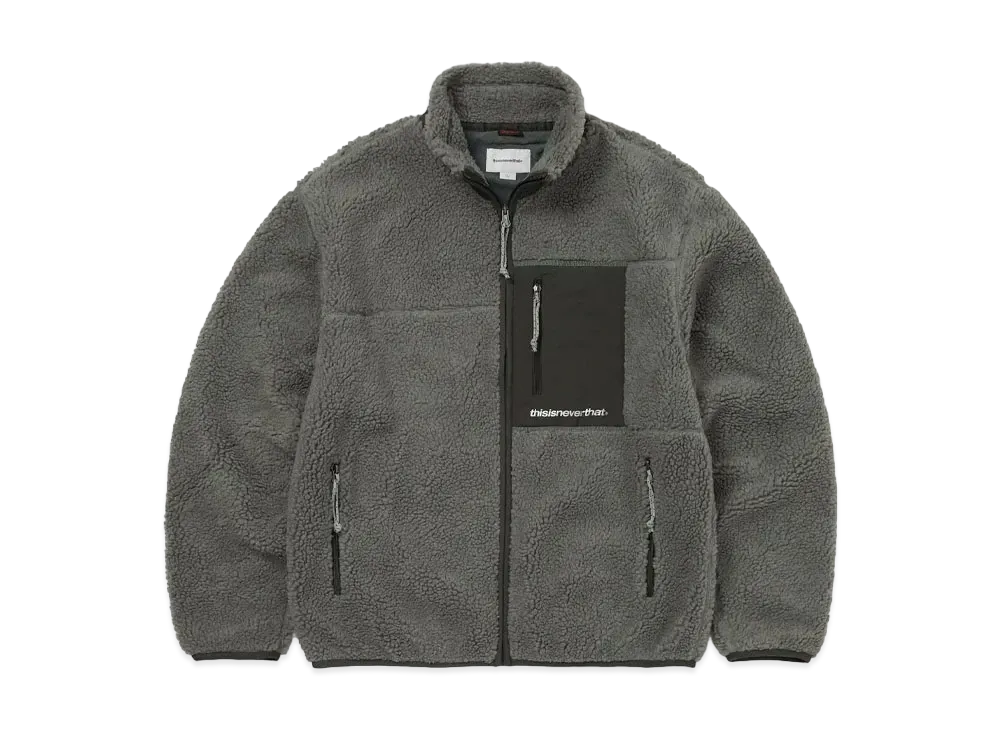 thisisneverthat SP Sherpa Fleece Jacket "Charcoal"
