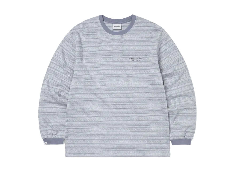 thisisneverthat Fair Isle Striped L/S Tee "Purple"