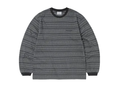 thisisneverthat Fair Isle Striped L/S Tee "Black"