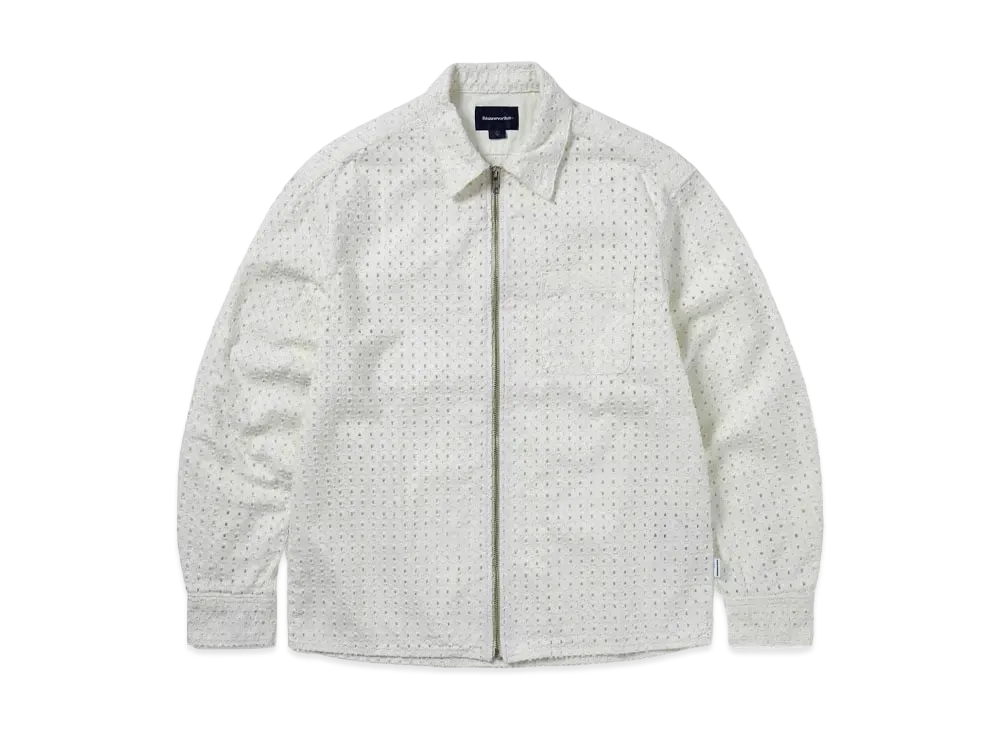 thisisneverthat Damaged Denim Shirt "Off White"