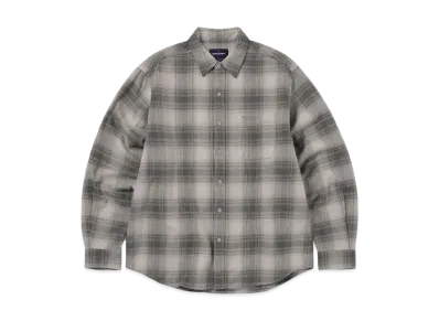 thisisneverthat Shadow Plaid Flannel Shirt "Grey"