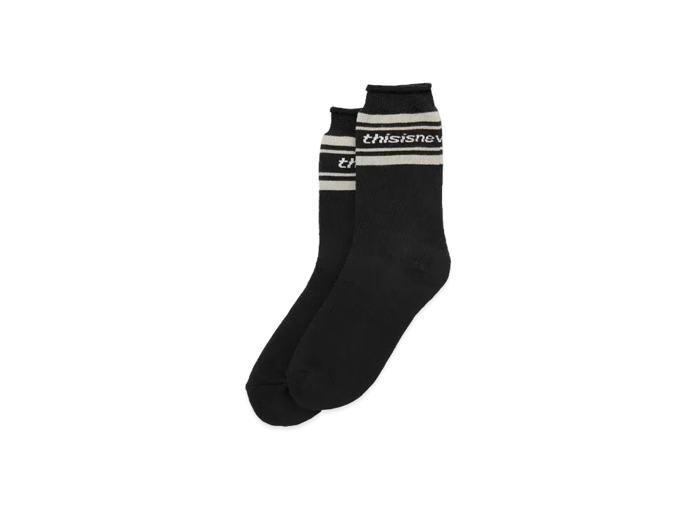 thisisneverthat Striped Socks "Black"