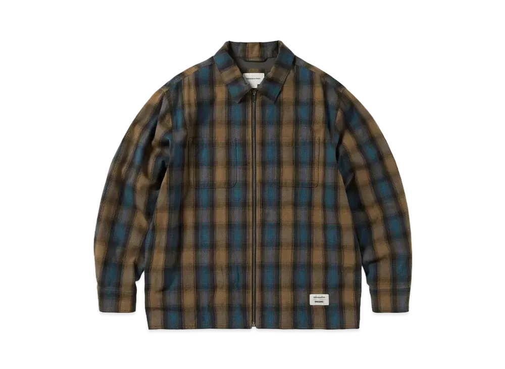 thisisneverthat x GORE-TEX WINDSTOPPER Shaggy Check Shirt "Blue"
