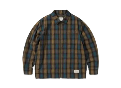 thisisneverthat x GORE-TEX WINDSTOPPER Shaggy Check Shirt "Blue"