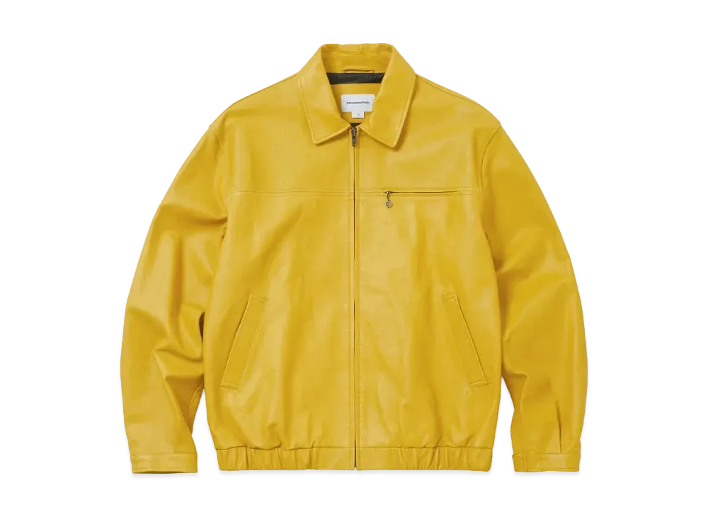 thisisneverthat Leather Harrington Jacket "Yellow"