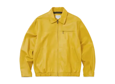 thisisneverthat Leather Harrington Jacket "Yellow"