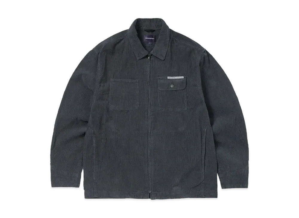thisisneverthat Washed Corduroy Zip Jacket "Dark Slate"