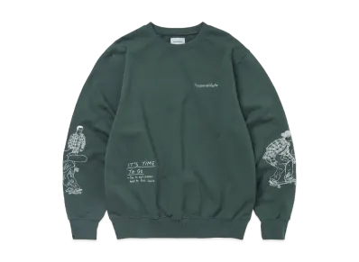 thisisneverthat Sketch Embroidery Crewneck "Dark Green"