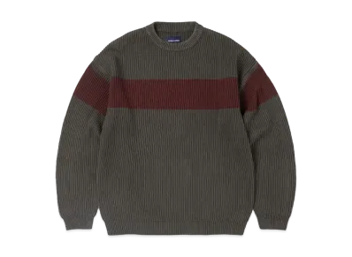 thisisneverthat Washed Block Knit Sweater "Charcoal"