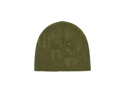 thisisneverthat Debossed No Cuff Beanie "Olive"