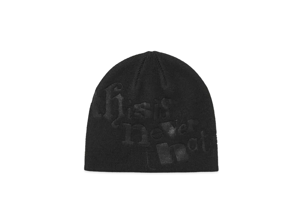thisisneverthat Debossed No Cuff Beanie "Black"