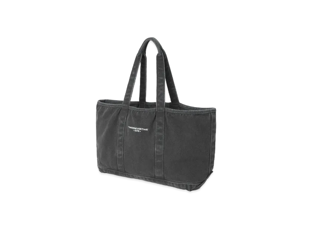 thisisneverthat Washed Canvas Tote Bag "Charcoal"